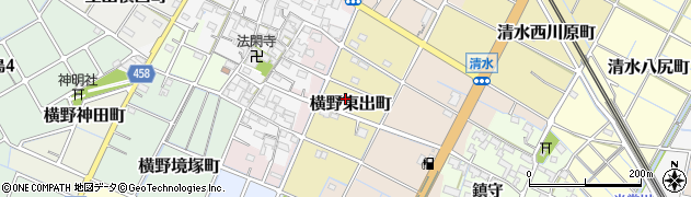 愛知県稲沢市横野東出町周辺の地図