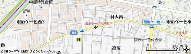 愛知県北名古屋市鍜治ケ一色（北高塚）周辺の地図