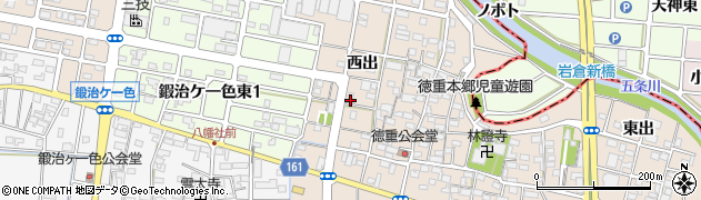 愛知県北名古屋市徳重西出周辺の地図