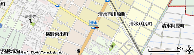 愛知県稲沢市清水西川原町110周辺の地図