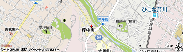 滋賀県彦根市芹中町周辺の地図