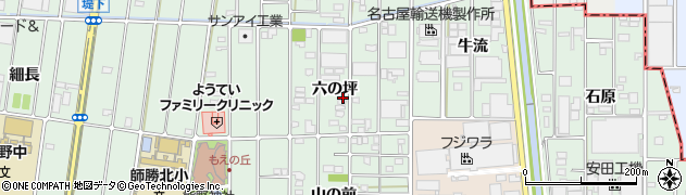 愛知県北名古屋市熊之庄（六の坪）周辺の地図
