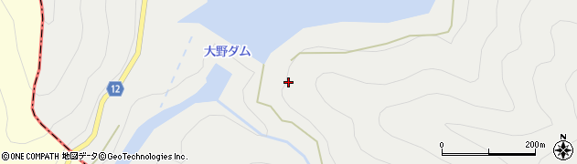 大野ダム周辺の地図
