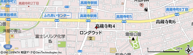 愛知県春日井市高蔵寺町周辺の地図