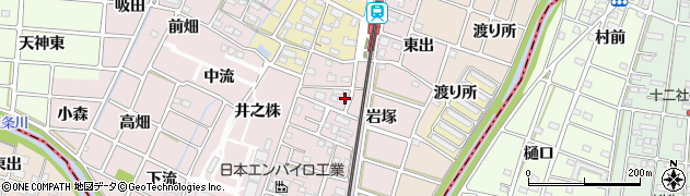愛知県岩倉市大山寺町（岩塚）周辺の地図
