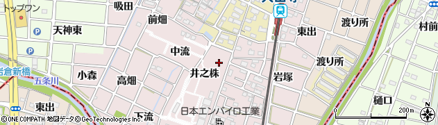 愛知県岩倉市大山寺町井之株周辺の地図