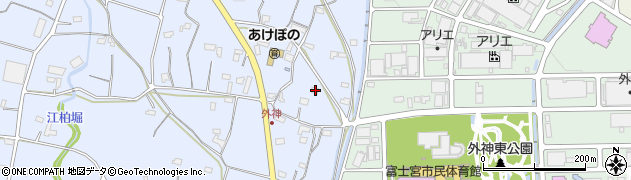 静岡県富士宮市外神260周辺の地図