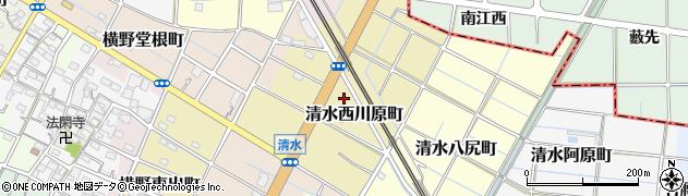 愛知県稲沢市清水西川原町79周辺の地図