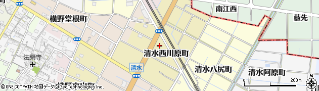 愛知県稲沢市清水西川原町80周辺の地図