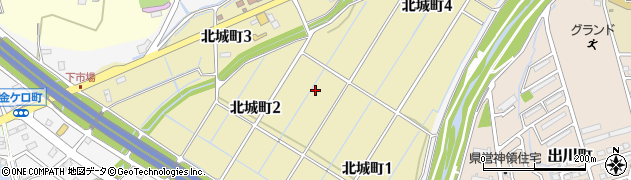 愛知県春日井市北城町周辺の地図