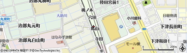 愛知県稲沢市陸田町周辺の地図