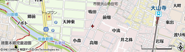 愛知県岩倉市大山寺町周辺の地図