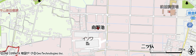 愛知県春日井市西屋町（南野池）周辺の地図