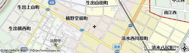 愛知県稲沢市横野堂根町周辺の地図