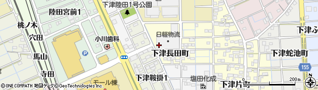 愛知県稲沢市下津長田町周辺の地図