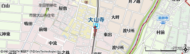 大山寺駅周辺の地図