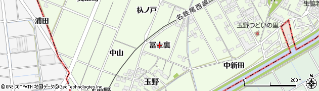 愛知県一宮市玉野（冨士裏）周辺の地図