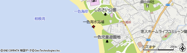 一色海水浴場周辺の地図