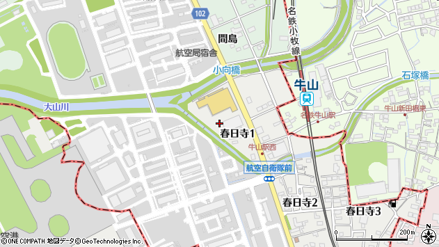 〒485-0025 愛知県小牧市春日寺の地図