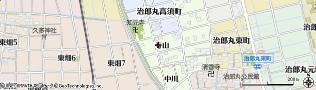 愛知県稲沢市稲島町寺山周辺の地図