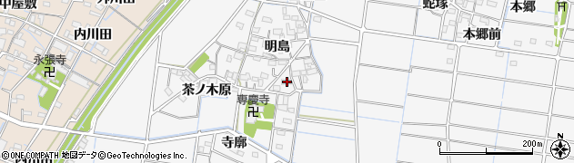 愛知県稲沢市祖父江町山崎明島107周辺の地図
