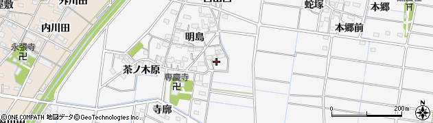 愛知県稲沢市祖父江町山崎明島104周辺の地図