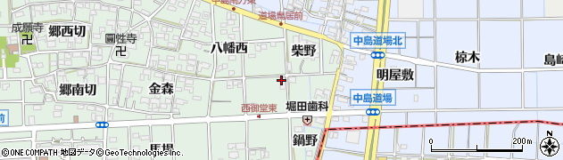 愛知県一宮市萩原町西御堂（半抜）周辺の地図