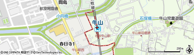 愛知県春日井市周辺の地図