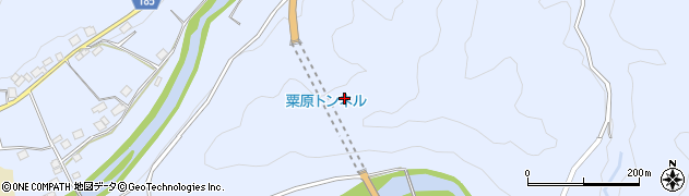 粟原トンネル周辺の地図