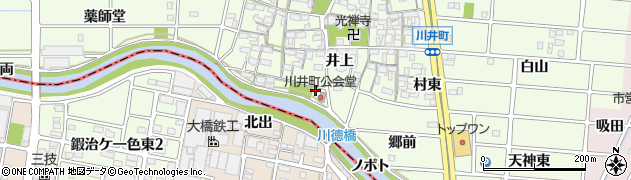 愛知県岩倉市川井町井上32周辺の地図