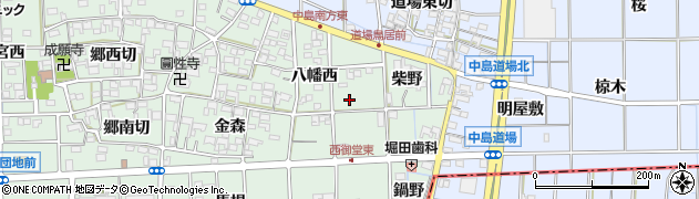 愛知県一宮市萩原町西御堂八幡西62周辺の地図