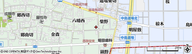 愛知県一宮市萩原町西御堂八幡西65周辺の地図