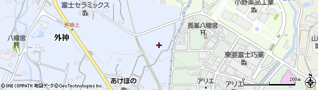 静岡県富士宮市外神2028周辺の地図
