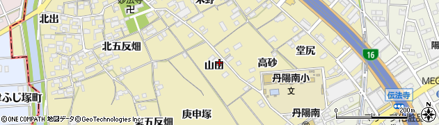 愛知県一宮市丹陽町九日市場（山田）周辺の地図