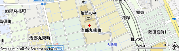 愛知県稲沢市治郎丸柳町周辺の地図