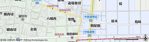 愛知県一宮市萩原町西御堂柴野10周辺の地図