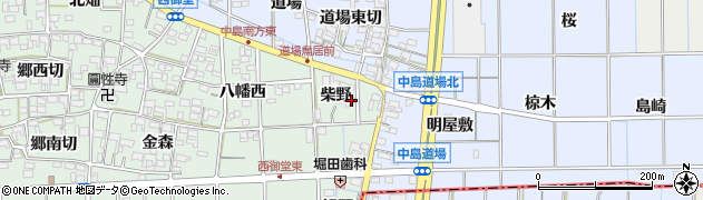 愛知県一宮市萩原町西御堂柴野周辺の地図