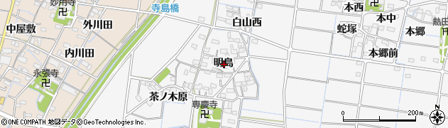 愛知県稲沢市祖父江町山崎明島周辺の地図