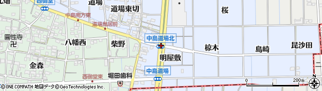 中島道場北周辺の地図