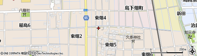 愛知県稲沢市東畑周辺の地図
