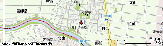 愛知県岩倉市川井町（井上）周辺の地図
