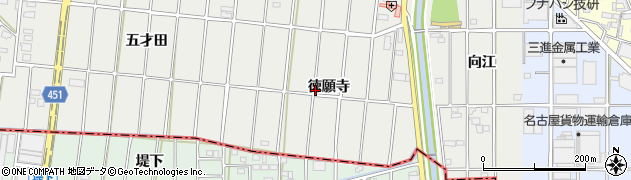 愛知県小牧市藤島町（徳願寺）周辺の地図