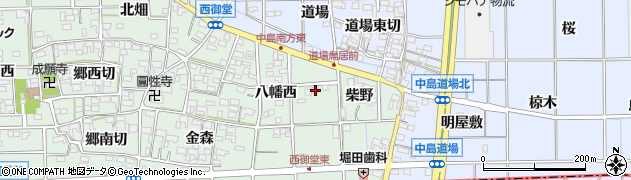 愛知県一宮市萩原町西御堂八幡西74周辺の地図