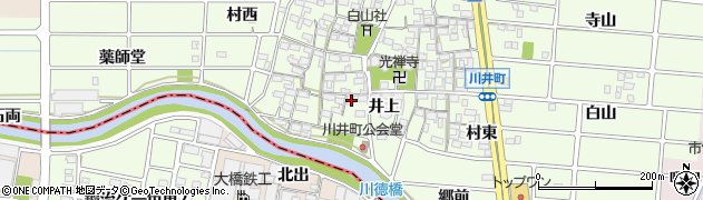 愛知県岩倉市川井町井上1321周辺の地図