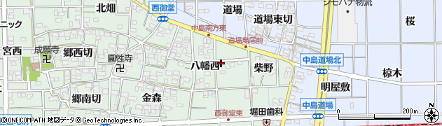 愛知県一宮市萩原町西御堂八幡西77周辺の地図