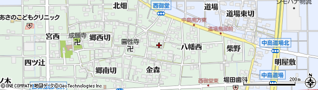 愛知県一宮市萩原町西御堂八幡西19周辺の地図
