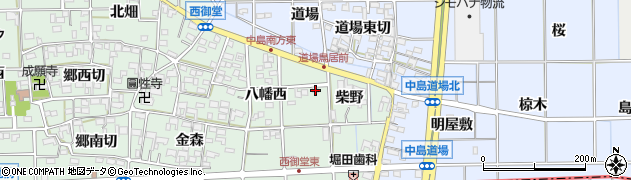 愛知県一宮市萩原町西御堂八幡西72周辺の地図