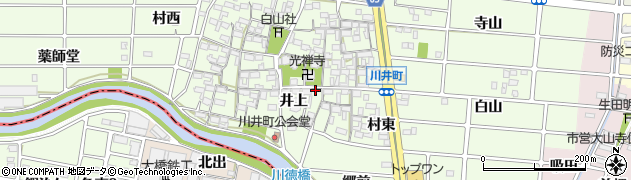 愛知県岩倉市川井町井上1302周辺の地図