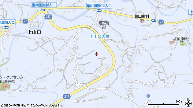 〒240-0115 神奈川県三浦郡葉山町上山口の地図