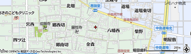 愛知県一宮市萩原町西御堂八幡西18周辺の地図